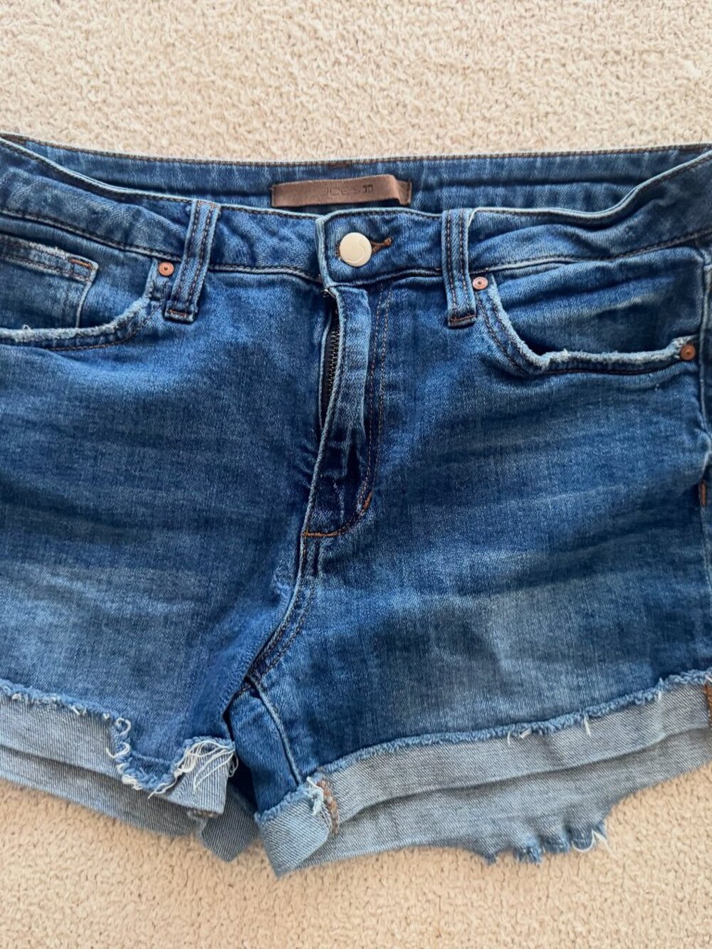 JOE's Rolled Denim Frayed Cutoff Jean Shorts - Size 30